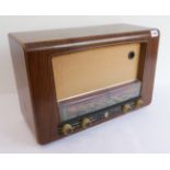 A walnut-effect cased radiogram by Philips