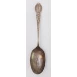 A hallmarked silver National Rifle Association teaspoon, the bowl engraved 'N.E. Gabriel - Marling