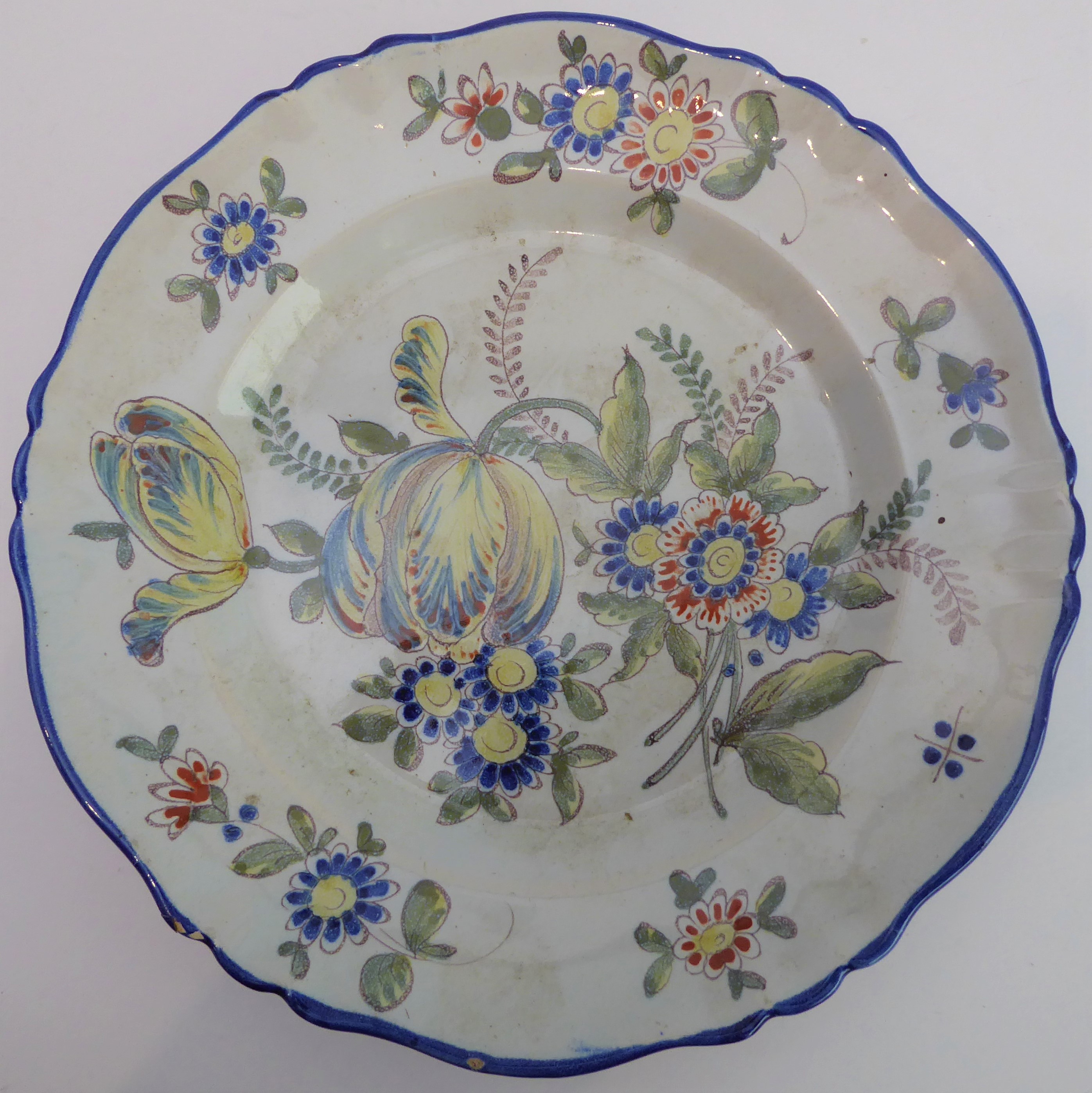 A set of eleven 19th century faience plates by Keller & Guerin at Luneville (early marks). (The - Image 10 of 17