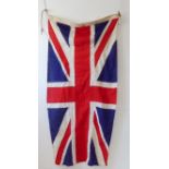 An original hand-stitched Union Jack flag: label for John Edgington and Co. Ltd, 108 Old Kent Road