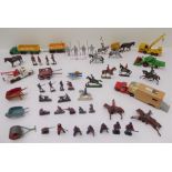 A mixed lot comprising lead soldiers (to include Britains), six Matchbox 'King Size'  toy vehicles