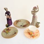 Ceramics to include: two Royal Doulton porcelain figures 'Bon Voyage' (1997 and 'Good Day Sir' (