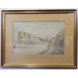 J. ALLEN - 'Burford High Street', early 20th century signed watercolour (32 x 50 cm), Shaffery &