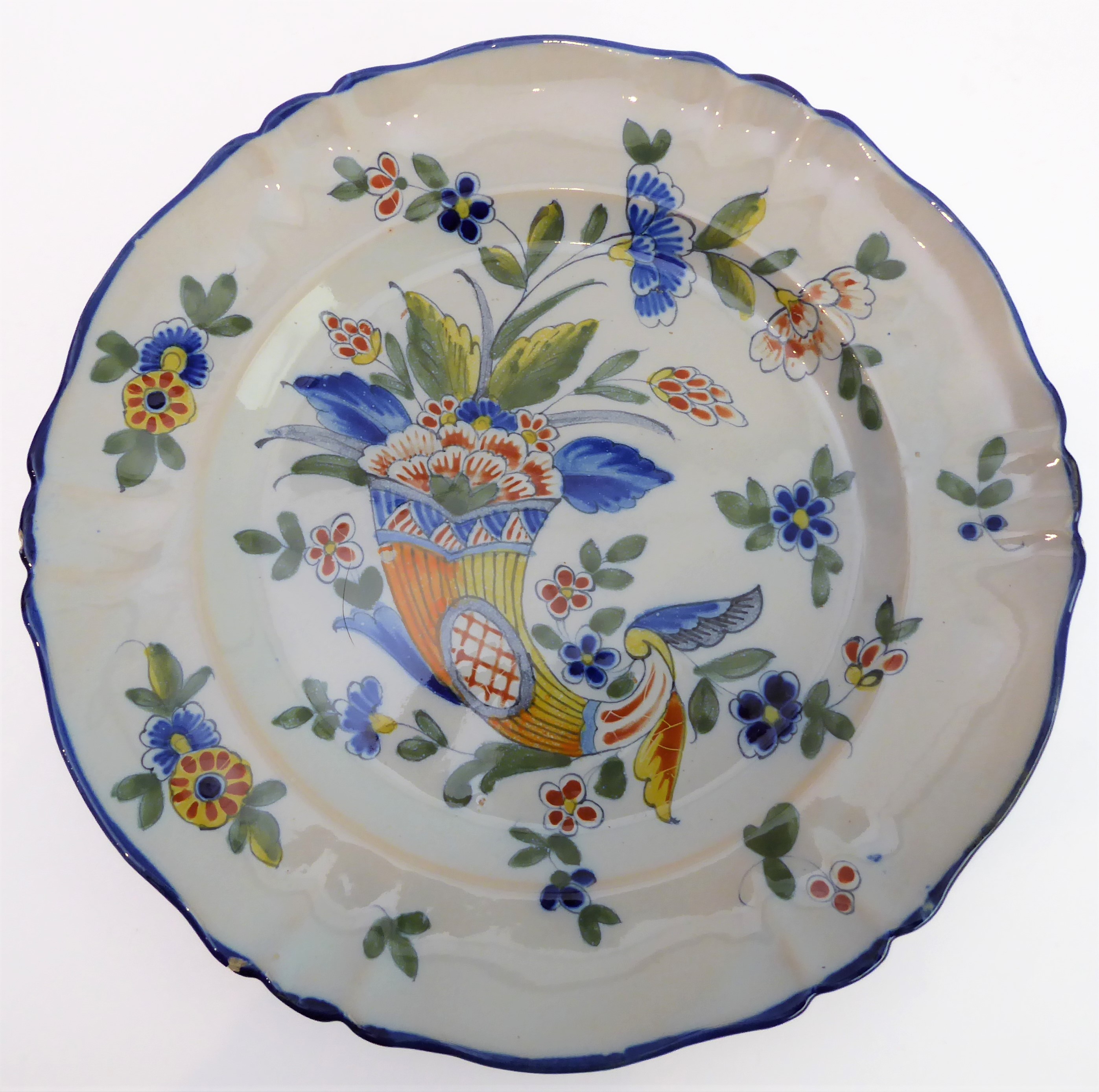 A set of eleven 19th century faience plates by Keller & Guerin at Luneville (early marks). (The - Image 16 of 17