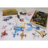 Military, aircraft and aerospace models to include 19 military (including a Dinky Toys boxed Mark