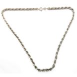 A silver rope-twist necklace (40 cm)