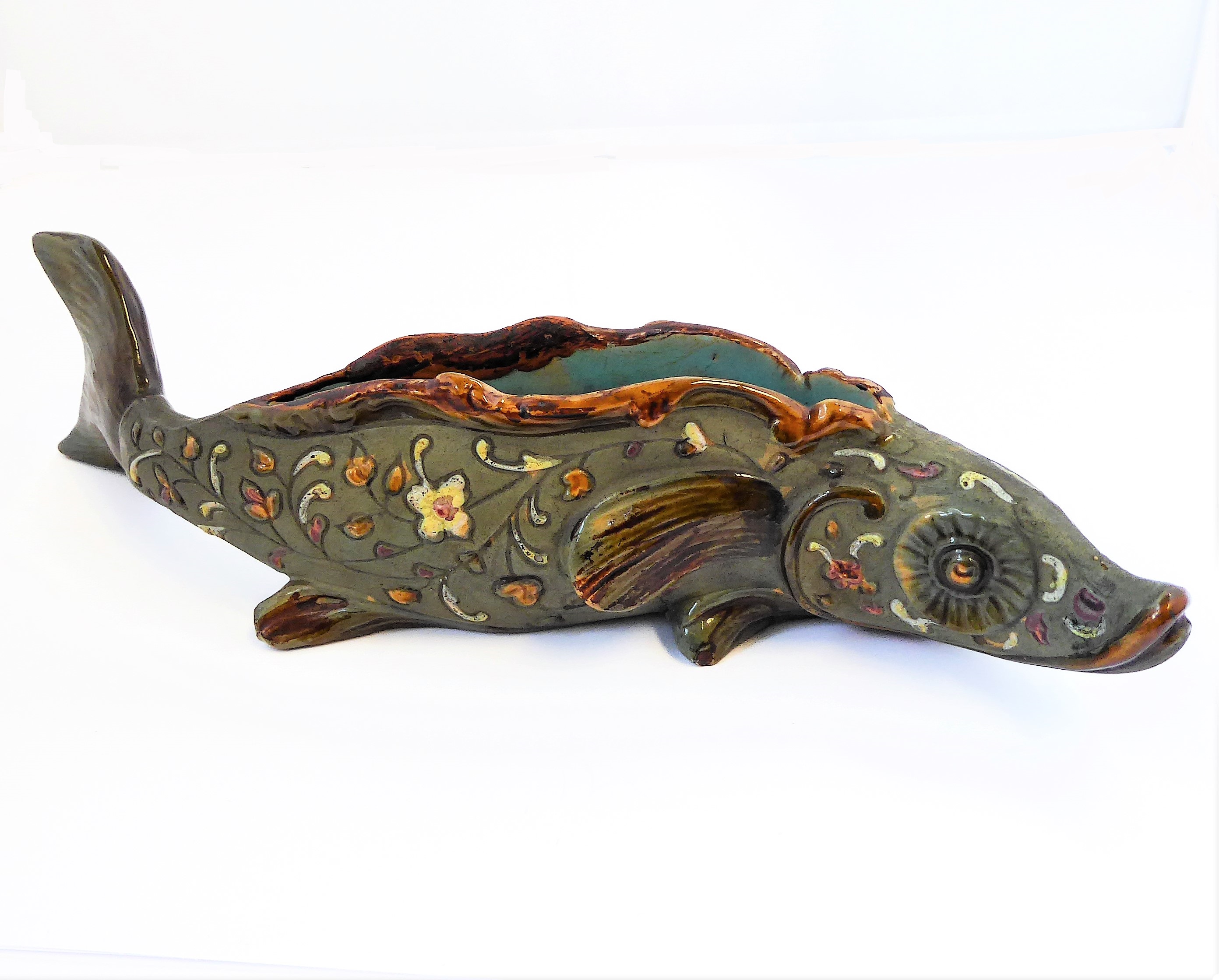 A late 19th century miniature caviar-server modelled as a sturgeon: William Schiller & Sons marks to - Image 3 of 6