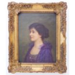 Late 19th century English School - ‘A portrait of a Lady’, Mabel Anna Going, later Mrs Thelfall,
