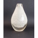 A heavy Italian glass vase of baluster form, probably late 20th century: the internal opal core with