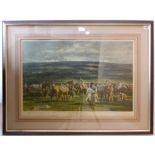 After SIR ALFRED MUNNINGS - 'The Saddling Paddock - Cheltenham March Meeting', annotated lower