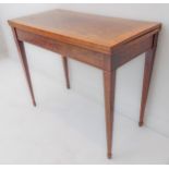 A George III period early 19th century plum pudding mahogany, satinwood and rosewood crossbanded