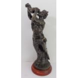 After CLAUDE MICHAEL, called CLODION (French 1738-1814): a late 19th century patinated bronze figure