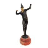 'Nijinsky' - An Art Deco bronzed (possibly onto brass?) figure after Demétre Chiparus upon