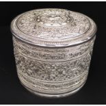 An Eastern (probably Indian or Siamese) circular box and cover: the deep circular cover very