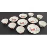*** CATALOGUE AMENDMENT *** These are late 18th century English tea bowls and saucers, not Chinese