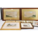 A good selection of eight pictures and prints: F. E. JAMIESON - a pair of early 20th century