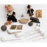 A variety of collectibles to include a boxed Dutch doll, one further smaller Scottish doll, seven