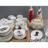 A selection of Royal commemorative ceramics to include: plates, cups, tankards, trinket trays,