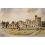 A good set of five late 20th century watercolours: 1. Cyfartha Castle (22.5 x 34.5 cm); 2. St Tudor,