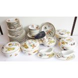 A Royal Worcester 'Evesham' dinner service comprising: 12 x 26 cm, 12 x 23.5 cm, 12 x 21.5 cm and 12