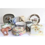 A good selection of ceramics to include:  The Derby bicentenary plate (limited edition Spode); Royal