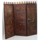 A 19th century two-fold decoupage room dividing screen (some damage) (181 cm high x 200 cm