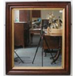 A 19th century rosewood framed picture frame (now as a mirror) (78cm x 89cm)