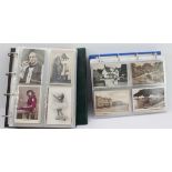 488 mostly early 20th century postcards in two albums and to include celebrities and topographical