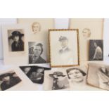 Photograph and watercolour portraits of the socialite Henrietta Stead, née Edgar (1902-1992): 1.