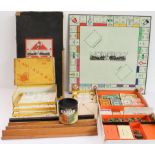 Three 20th century games: 1. a 1930s Monopoly set (PAT. APP. For No. 3796-36). 2. an early to mid