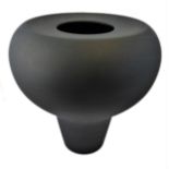 A modern Wedgwood black basalt vase designed by Michael Sodeau: limited edition (run of 1000),