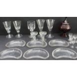 An assortment of glassware to include: 1. five large and heavy royal commemorative engraved
