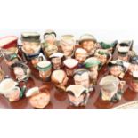 28 Royal Doulton character jugs (23 miniature and 5 small) The miniatures (approx. 6.5 cm high) to