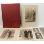 An interesting folio of 1932 black-and-white wedding photographs: 1. A hardback folio of five