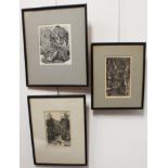 LESLIE C. BENENSON (1941-2018) - three woodcut engravings: 'Kudu', numbered 39/50, signed and