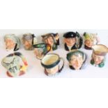 Ten Royal Doulton character jugs: The Vicar of Bray; Ugly Duchess (D 6599); Tony Weller; The Fortune