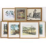 A variety of framed and glazed decorative wall-hanging pictures and prints to include: colour