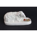 A rare late 19th to early 20th century W. H. Goss porcelain sheep, the base with transfer