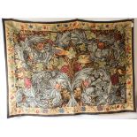 A Victorian-style machine-made tapestry wall hanging or throw: Belgian, fourth quarter 20th century,