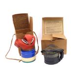 A boxed WW2 child's Mickey Mouse gas mask or respirators: in very good condition, the box with