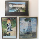 Three large framed and glazed colour posters: two from the National Gallery of Art, Washington (