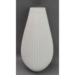 A large West Elm (San Francisco, California) tapered ceramic white vase; original price tag of £