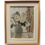 DIANA MAXWELL LOW (British, 1911-1975) - 'White Roses', oil on artist's board, signed lower right (