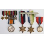 A mixed lot of WW1 and WW2 medals: 1. The British War Medal to M2-098830 PTE. W. MARSDEN A.S.C. 2. A