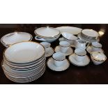 A fine six-place Czechoslovakian porcelain dinner and tea service in the 'Brigitta' pattern: 6 x 24,