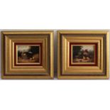 WILLIAM HUGHES (British, 1842-1901) - a good pair of gilt-framed (later) oil on artist's board still
