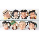 Eight Royal Doulton character jugs: Night Watchman (D6569); Jimmy Durante (The Celebrity Collection)