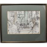 Seven well-presented framed and glazed prints: 1. After FELIX TOPOLSKI - 'A Solicitor's Office in