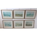 A set of six framed and glazed prints, 'St Albans Grand Steeple Chase': G & C Hunt after James