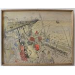 ANTHONY IMRE ALEXANDER GROSS CBE RA (March 1905 - Sept 1984): 'Herne Bay Pier', coloured